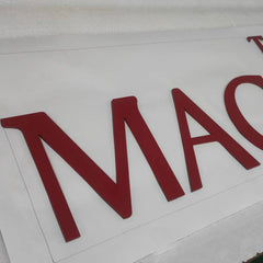 Office Interior Sign Powder Coated Metal Letters Signage Wall Stud Mounted Solid Cut Stainless Steel Letters Signs