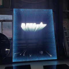 Personalized Infinity Mirror, Custom Company Logo Sign, Lobby Wall Decor, Wall Art Led Mirror, Business Sign, Handcrafted Infinity Mirror Sign, Bar Decor, Club Decor