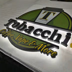 Custom LED Backlit Letters 3D Logo Laser Cut Metal Stainless Steel Sign Personalized Business Reception Wall Logo Company Name