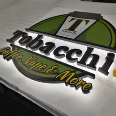Custom LED Backlit Letters 3D Logo Laser Cut Metal Stainless Steel Sign Personalized Business Reception Wall Logo Company Name