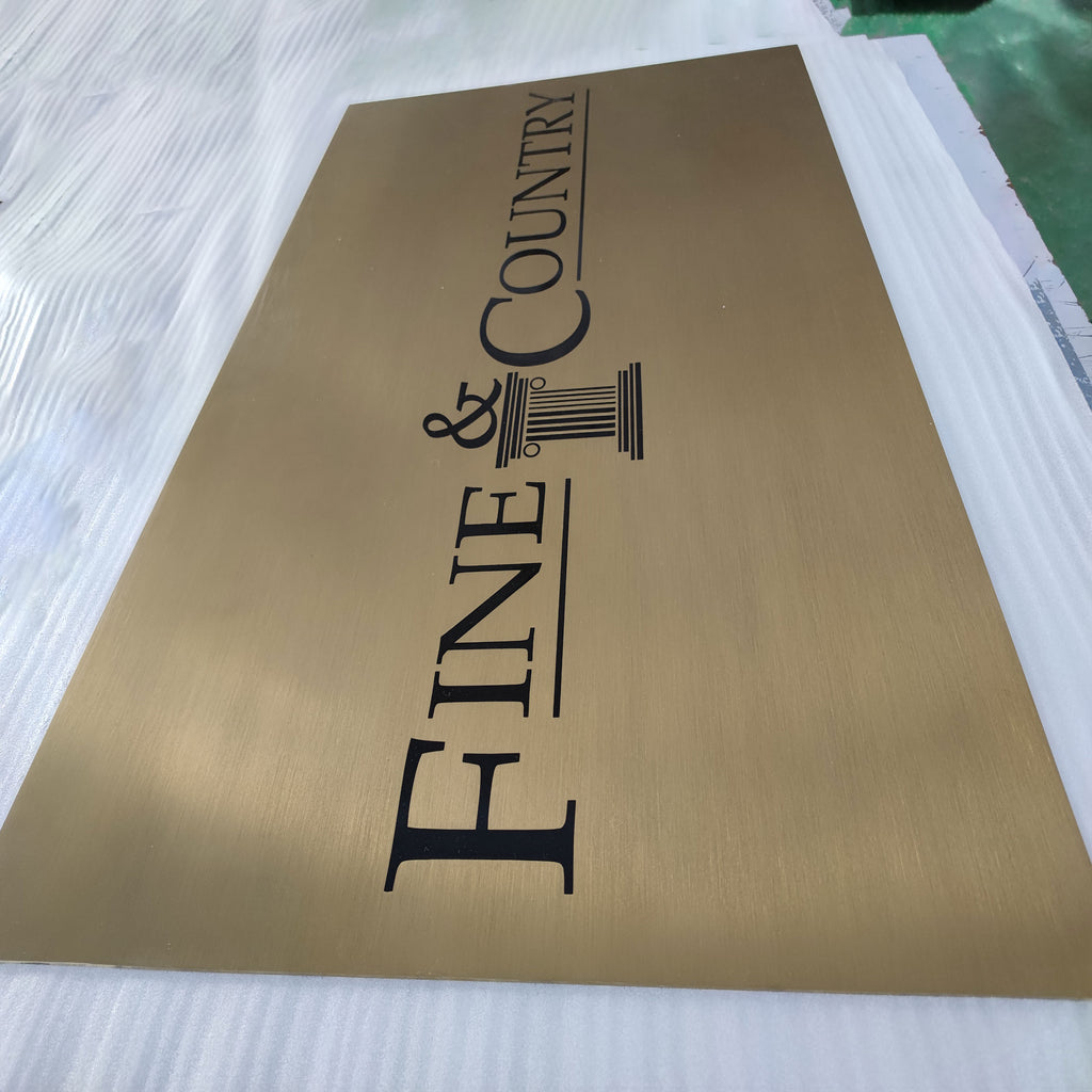 Stainless Steel Etched Signs | Custom Engraved Metal Plates for Business, Office & Outdoor Use
