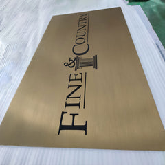 Stainless Steel Etched Signs | Custom Engraved Metal Plates for Business, Office & Outdoor Use