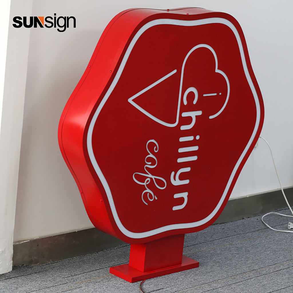 Custom Double-Sided Blade Sign LED Light Box | Hanging Outdoor Illuminated Projecting Sign for Storefront, Café, Bar, Restaurant