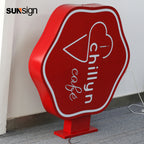 Custom Double-Sided Blade Sign LED Light Box | Hanging Outdoor Illuminated Projecting Sign for Storefront, Café, Bar, Restaurant