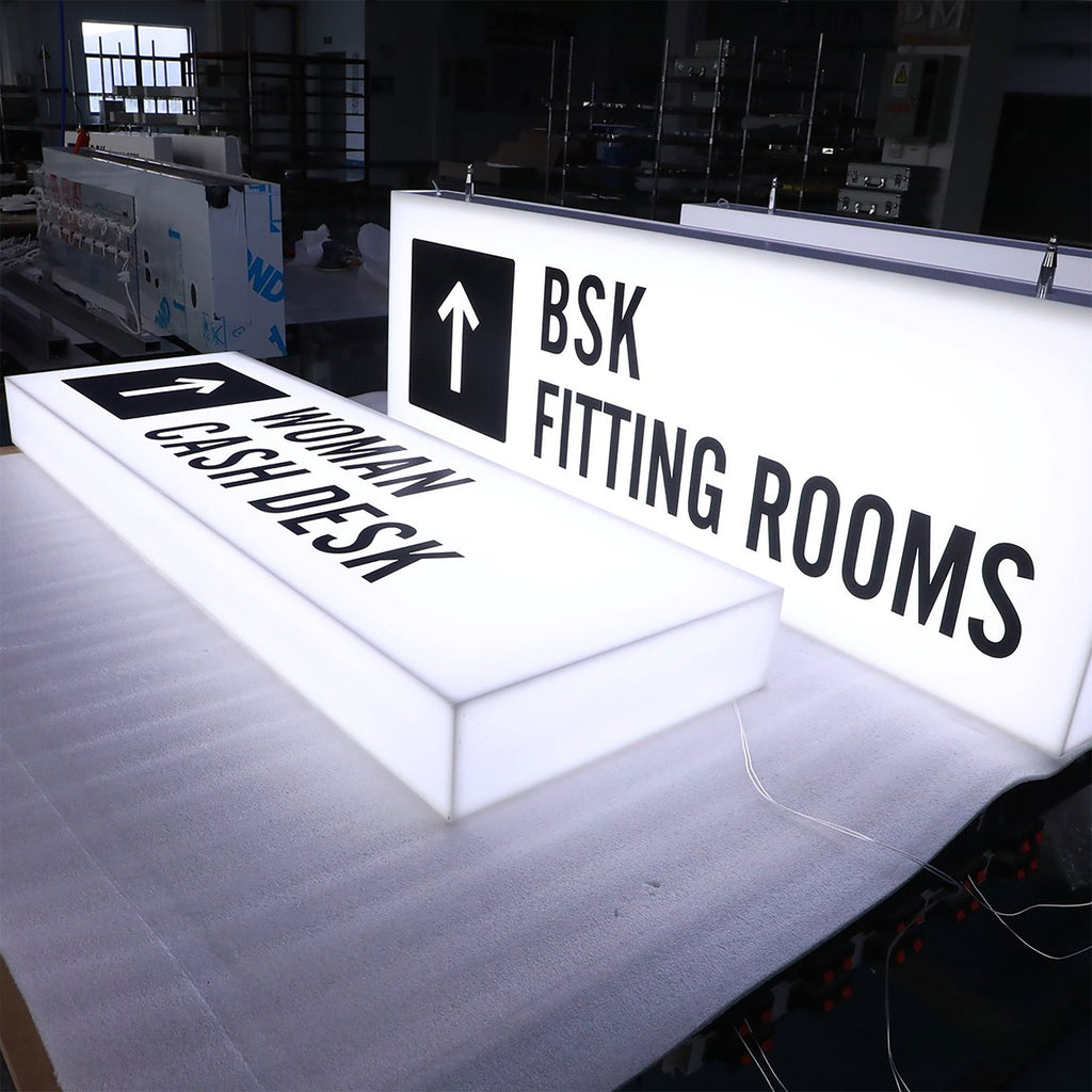 Custom Full-Lit Acrylic LED Light Box | Frameless Glowing Sign | Indoor Outdoor Illuminated Logo Signage for Storefront Display