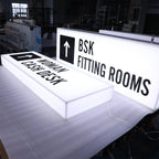 Custom Full-Lit Acrylic LED Light Box | Frameless Glowing Sign | Indoor Outdoor Illuminated Logo Signage for Storefront Display