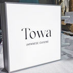 Blade Logo Sign Custom LED Lightbox Signs Stainless Steel Double Lit Shop Front Commercial Sign
