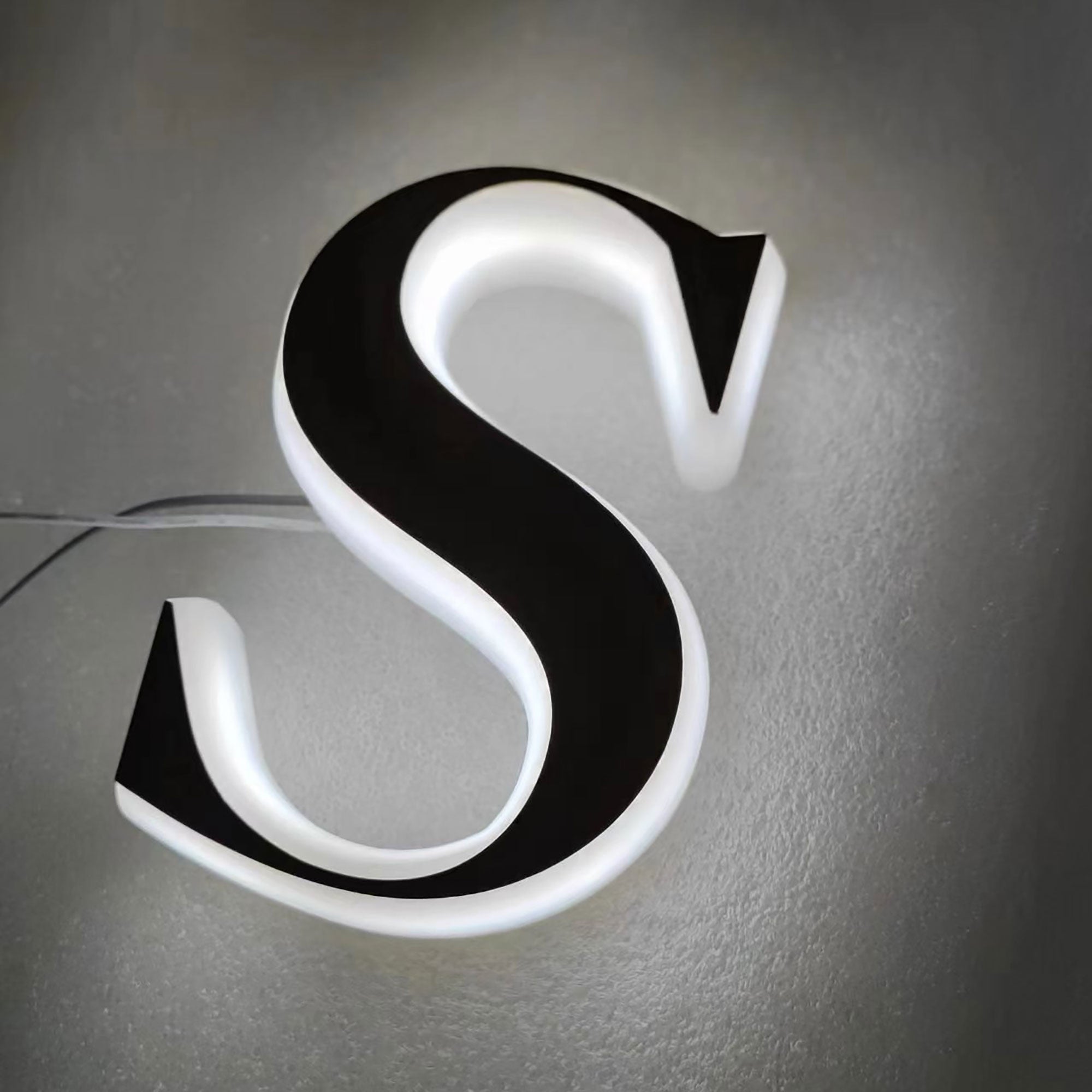 Custom 3D Acrylic Letter Signs, Indoor Office Wall Signs, Edge Lit Acrylic Letters, LED Letters for Wall Decor, Outdoor Advertising Business LED Sign