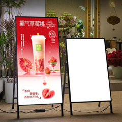 Custom LED Poster Light Box – Ultra-Thin Free Standing Menu Display Board A1/A2/A3/A4 Sizes for Restaurants & Cafés