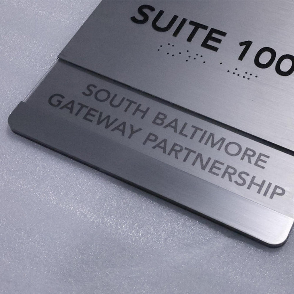 Custom Text ADA Door Sign Metal Braille Door Signs ADA Compliant Office Boardroom Directional Signage Custom Business Identification