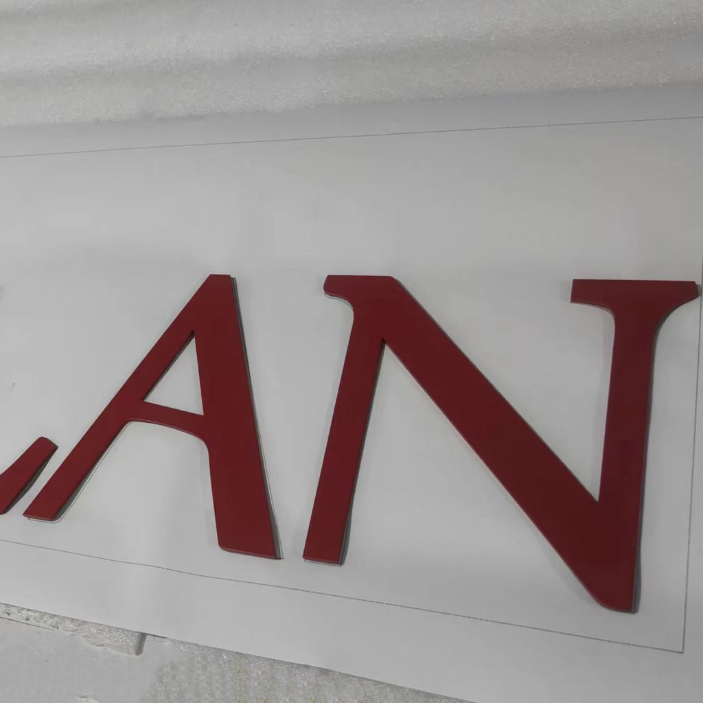 Office Interior Sign Powder Coated Metal Letters Signage Wall Stud Mounted Solid Cut Stainless Steel Letters Signs