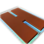 Custom backlit reverse channel letters painted stainless steel  rgb led sign letters logo brand identity company business