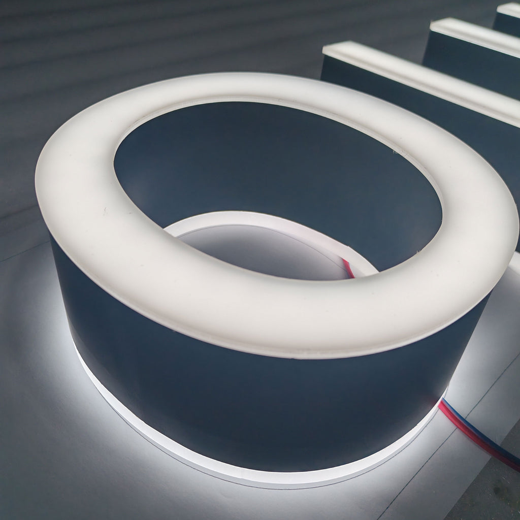 3d Backlit Sign, 3d Led Signage, Custom Outdoor Logo Sign, Custom Business Sign, Double Sided Illuminated Letters, Metal Sign Letters