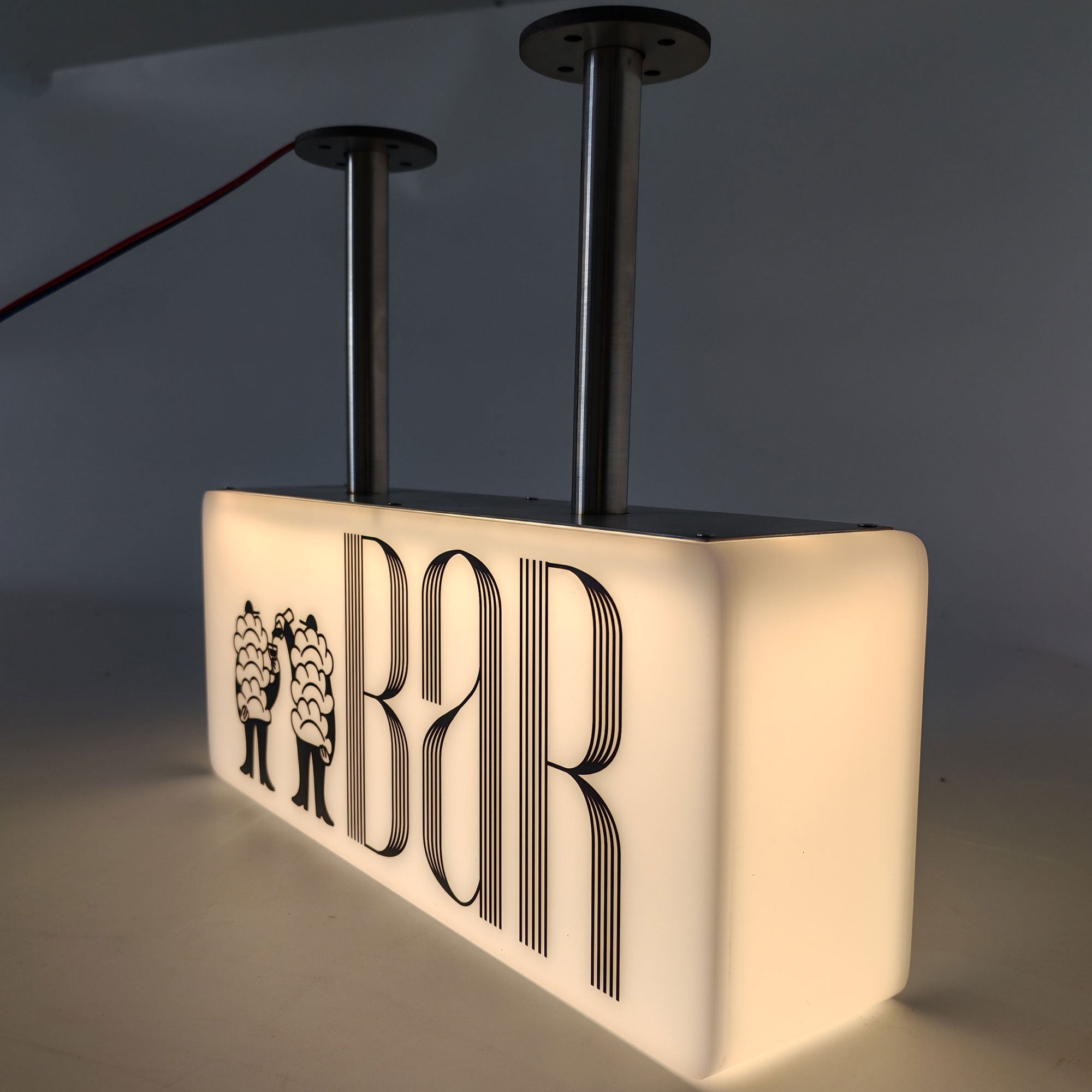 Led Light Box Signboard, Shop Front Signage, Rectangle Street Led Lighted Sign, Business Display Acrylic Light Box, Outdoor Wall Hanging Light Box