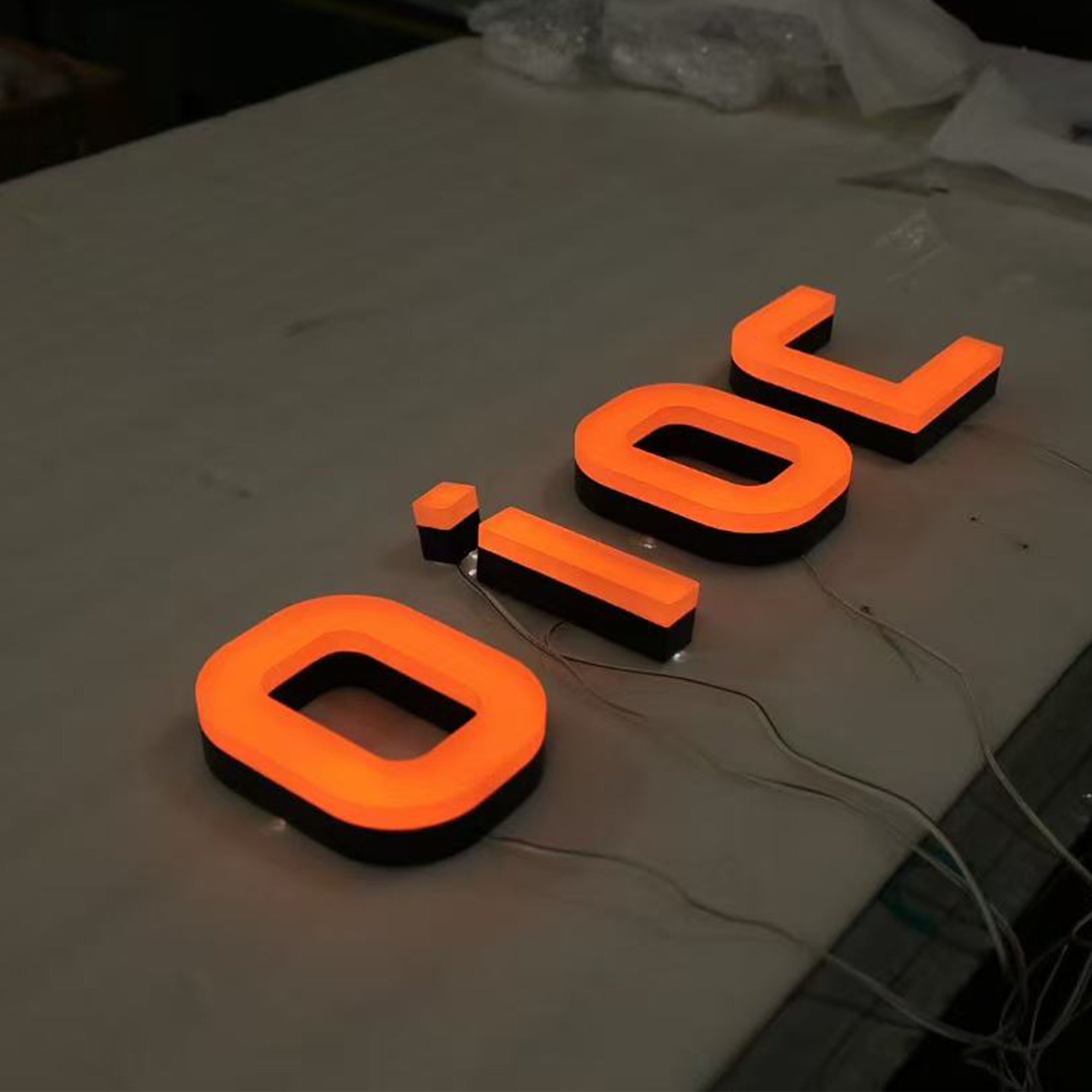 High Quality RGB Halo Lit Black Stainless Steel Channel Letters for Retail Store Signage Secondary image