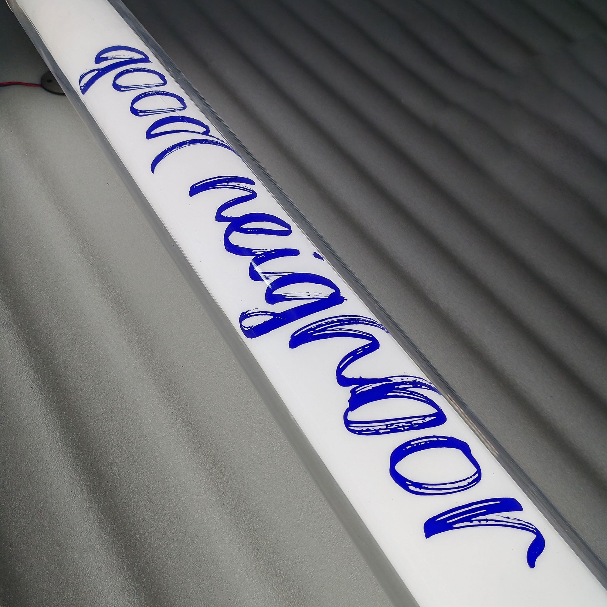 Custom Round Tube Lightbox Waterproof Outdoor Acrylic Lightbox Sign Shop front Led Full-Lit Restaurant Sign