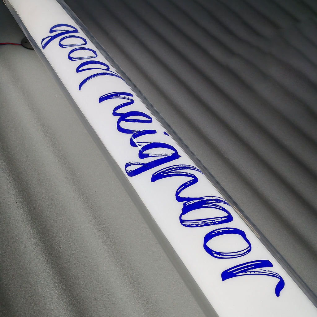 Custom Round Tube Lightbox Waterproof Outdoor Acrylic Lightbox Sign Shop front Led Full-Lit Restaurant Sign