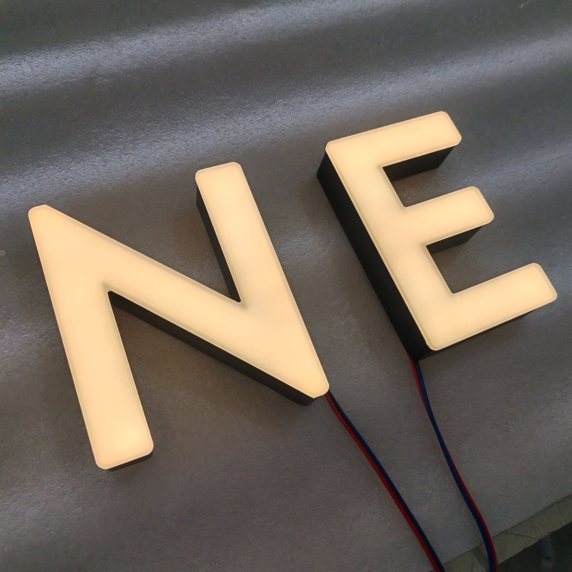 3D LED Front Lit Sign, Rimless LED Channel Letters, Face Lit Business Signage, Custom Front Illuminated Store Front Sign, Waterproof Outdoor Signage
