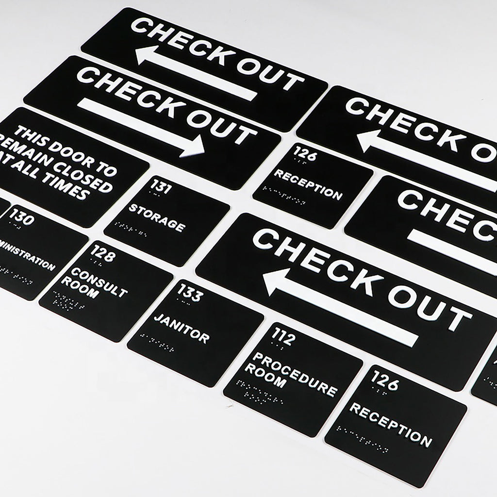 Custom Braille Signs | ADA Compliant Tactile Signage for Office, Hotel & Public Spaces