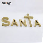 Custom Non-Lit Metal Channel Letters Trimless Stainless Steel Aluminum Signage for Shop Storefront Restaurant Office Home Wall Decor