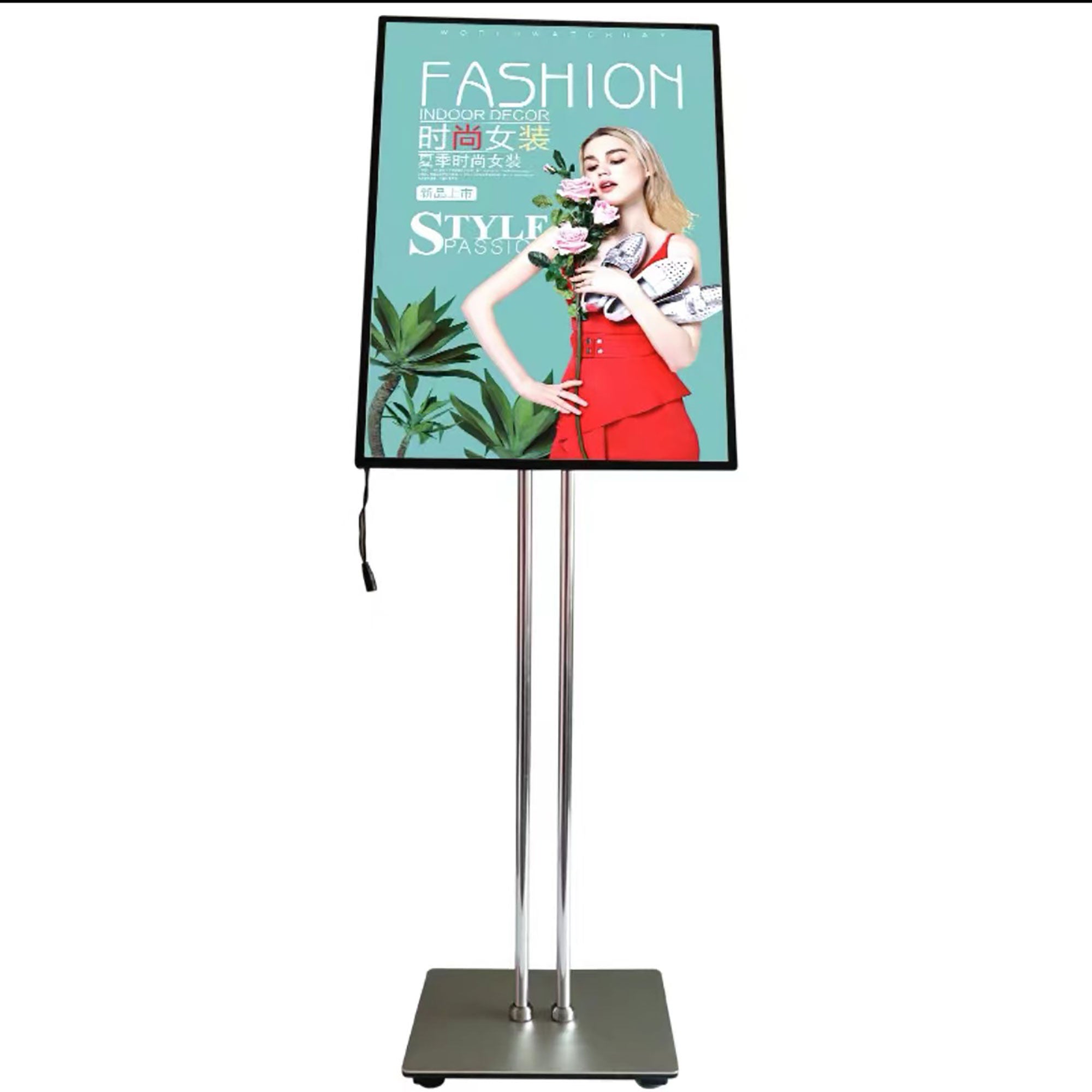 Portable Ultra-Thin LED Lightbox – Free Standing Tempered Glass Display Board for Menus, Promotions, Shops & Restaurants Main image