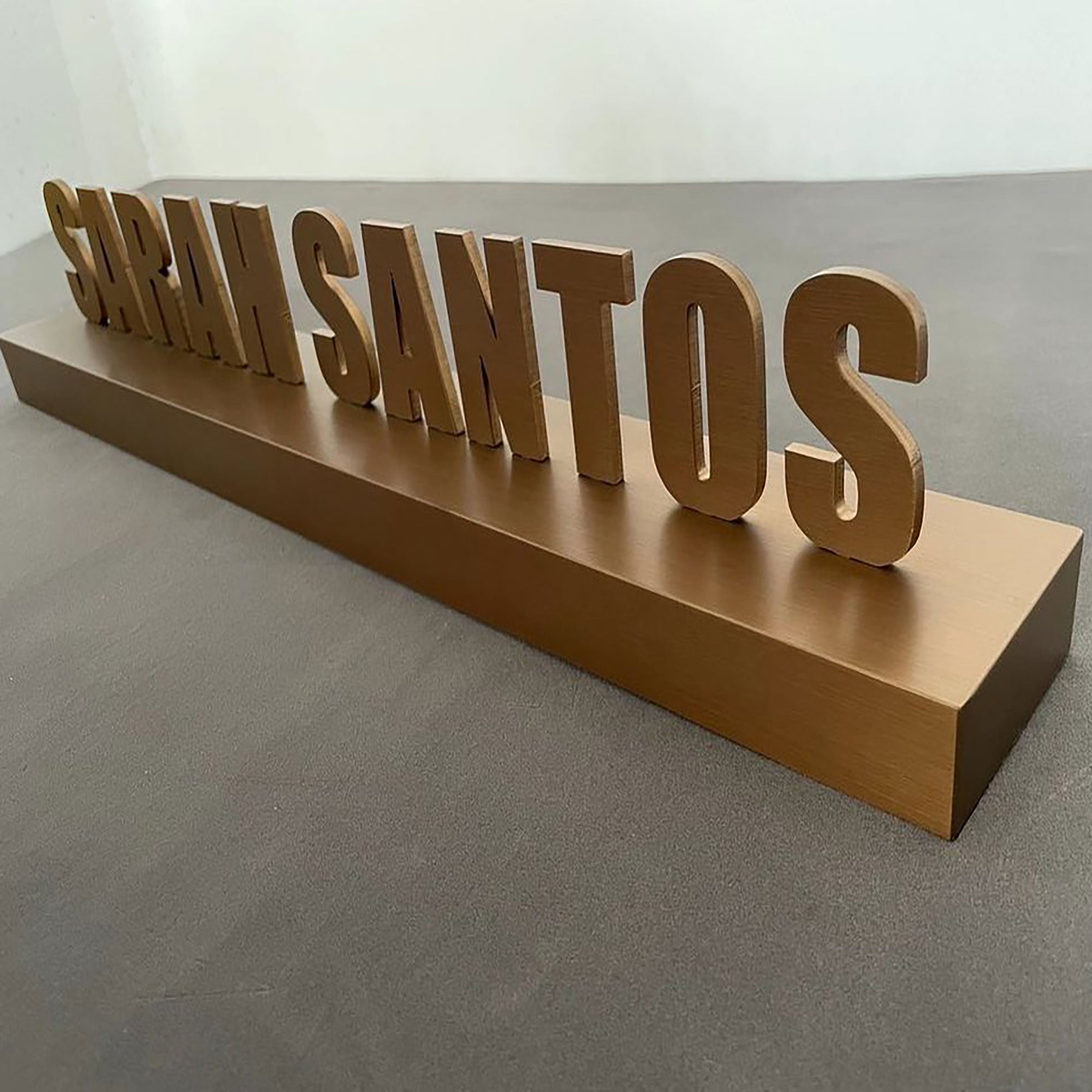 Brushed Brass Cut Letters – Custom Metal Signage, Elegant Storefront, Office, Indoor & Outdoor Branding, Premium Finish