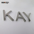 Customized Silver Mirror Stainless Steel Channel Letter Sign Building Wall Metal Business Letter Signages