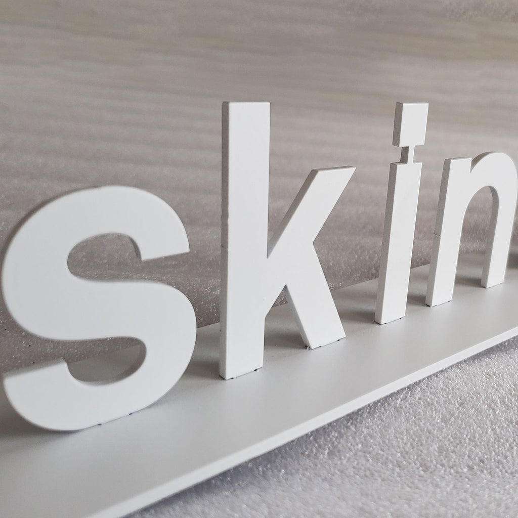 Desk Top Sign Free Standing Table Sign Metal Solid Cut Advertising Letter Signs for Indoor
