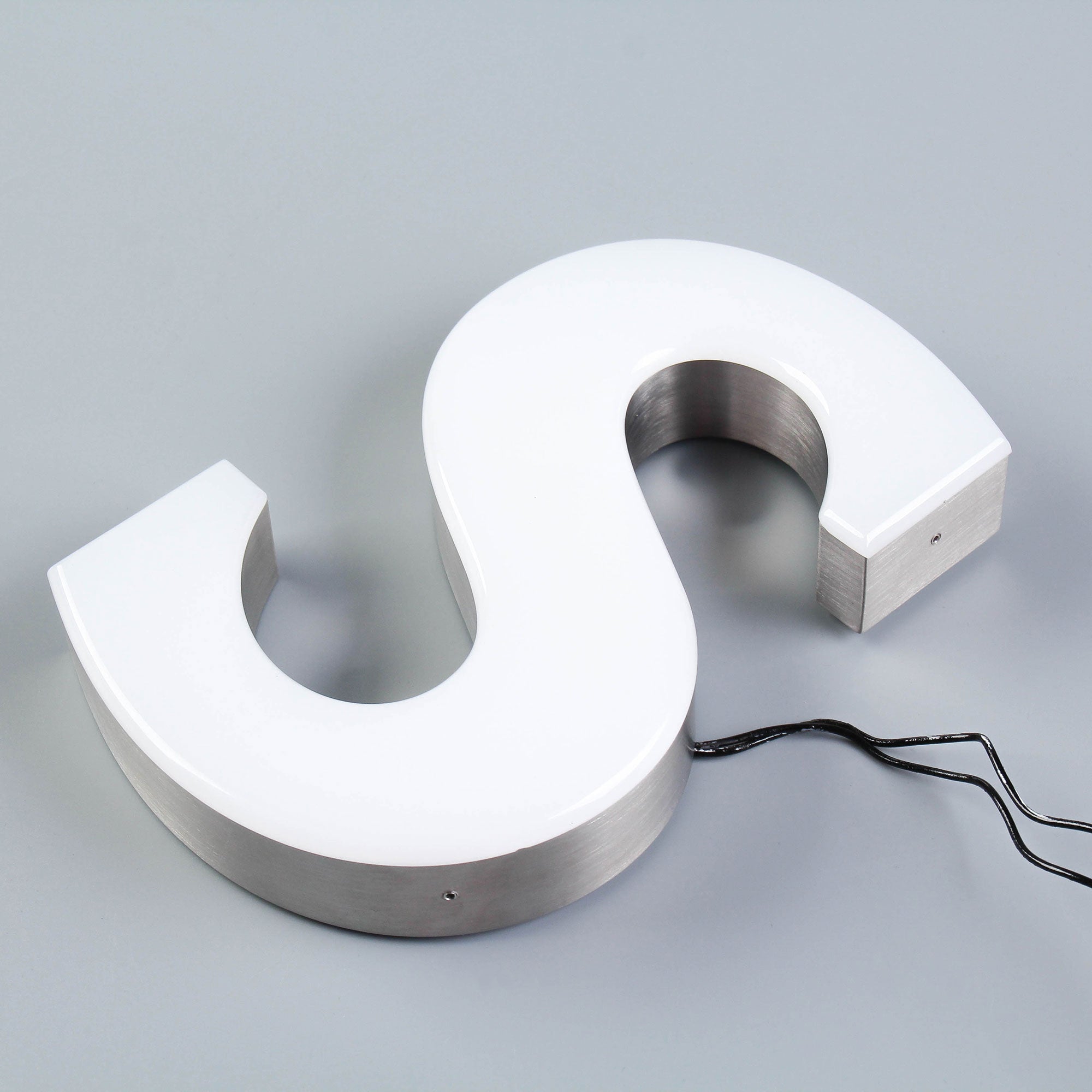 Customized 3D LED Channel Letters Sign Outdoor Waterproof Business Face-lit Trimless Stainless Steel Reception Wall Illuminated Letters Main image