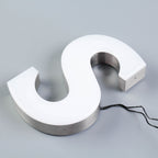 Customized 3D LED Channel Letters Sign Outdoor Waterproof Business Face-lit Trimless Stainless Steel Reception Wall Illuminated Letters