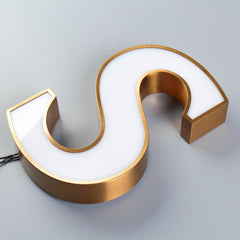 Stainless Steel Front-lit Sign Exterior Led Letter Sign with Trim cap Metal Led Channel Letter Sign with Paint
