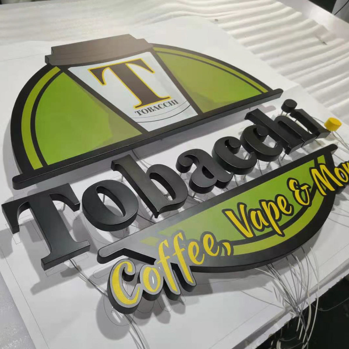 Custom LED Backlit Letters 3D Logo Laser Cut Metal Stainless Steel Sign Personalized Business Reception Wall Logo Company Name