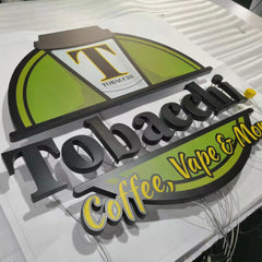 Custom LED Backlit Letters 3D Logo Laser Cut Metal Stainless Steel Sign Personalized Business Reception Wall Logo Company Name