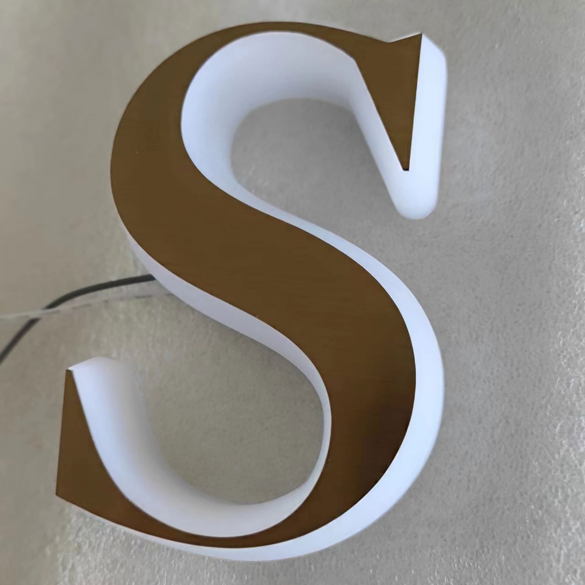 Custom 3D Acrylic Letter Signs, Indoor Office Wall Signs, Edge Lit Acrylic Letters, LED Letters for Wall Decor, Outdoor Advertising Business LED Sign