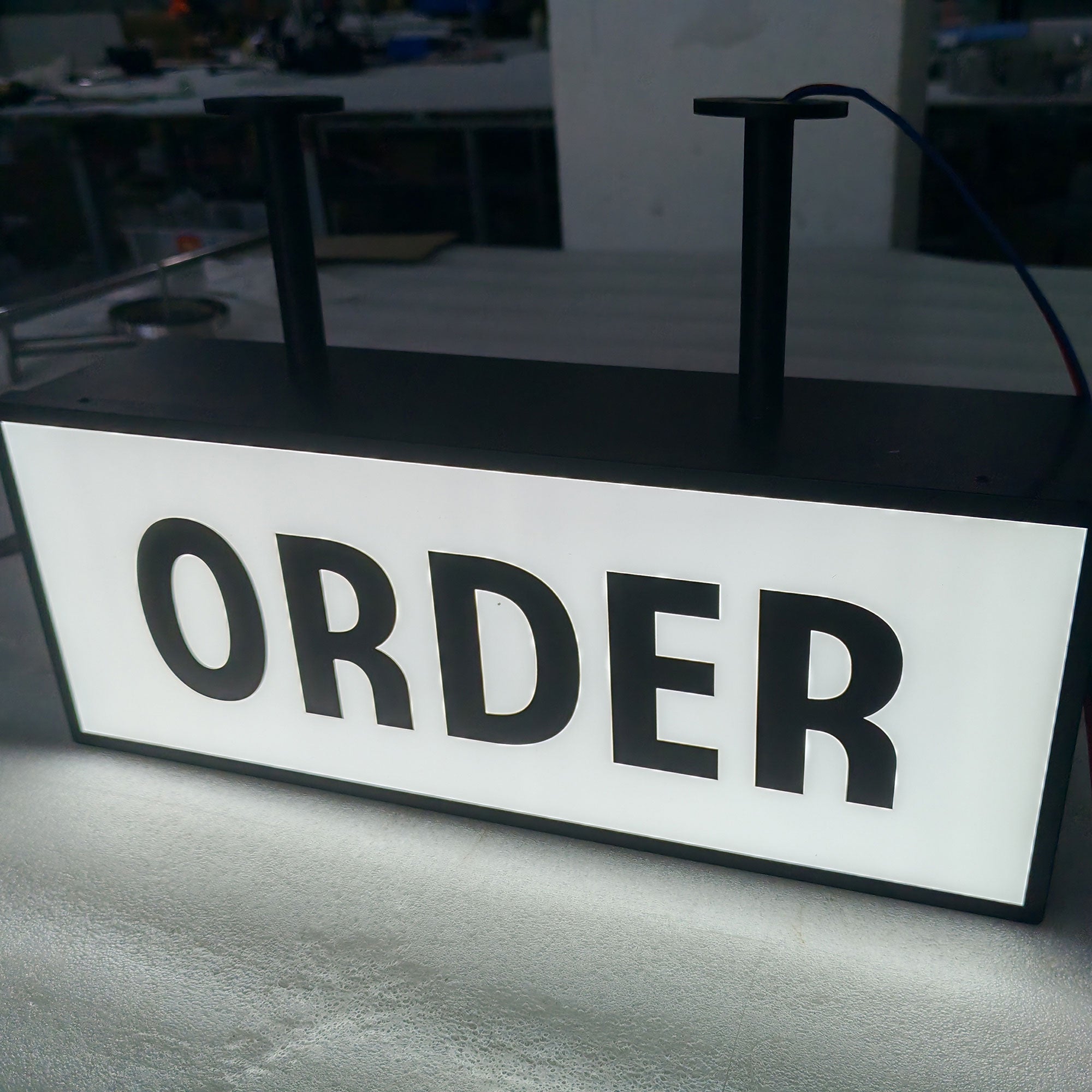 Custom LED Light Box Sign, Interior Advertising Sign, Shop Front Business Sign, Cafe Shop Hanging Lightbox Main image