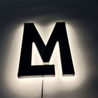 Custom Stainless Steel Halo Lit LED Channel Letters – Backlit Alphabet Sign for Business & Storefront