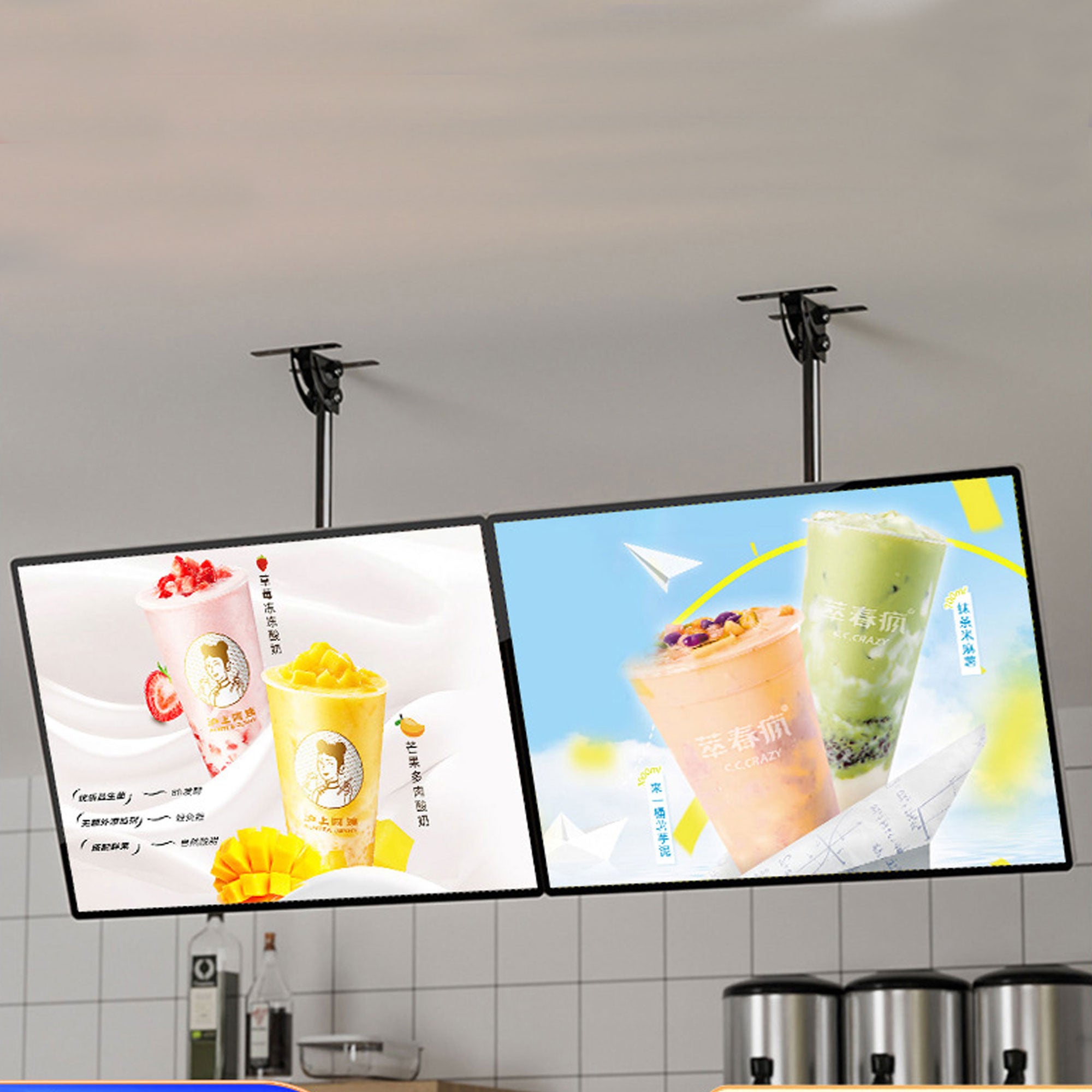 Hanging LED Ultra-Thin Light Box Aluminum Frame Poster Box Restaurant Menu Display Lightbox