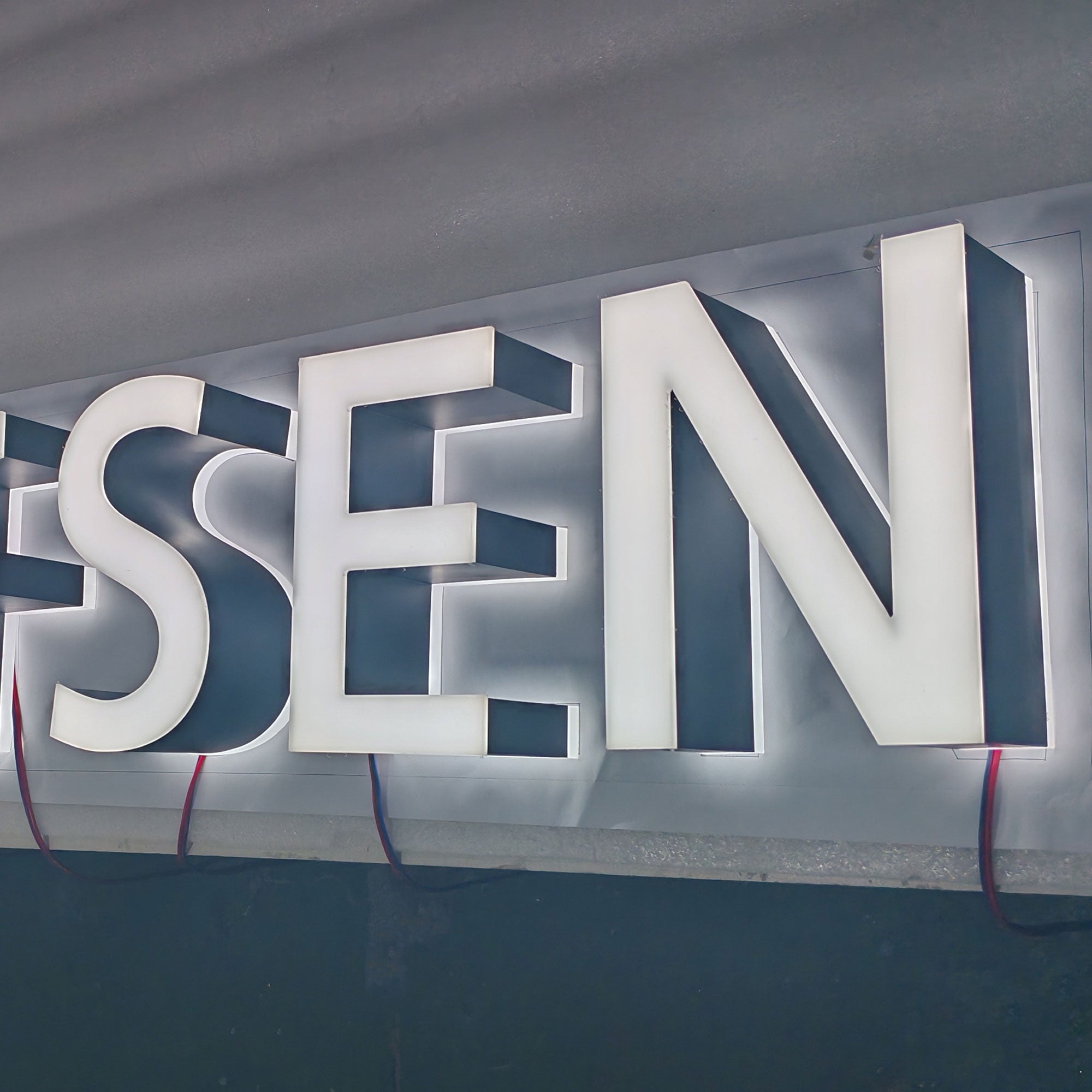 3d Backlit Sign, 3d Led Signage, Custom Outdoor Logo Sign, Custom Business Sign, Double Sided Illuminated Letters, Metal Sign Letters