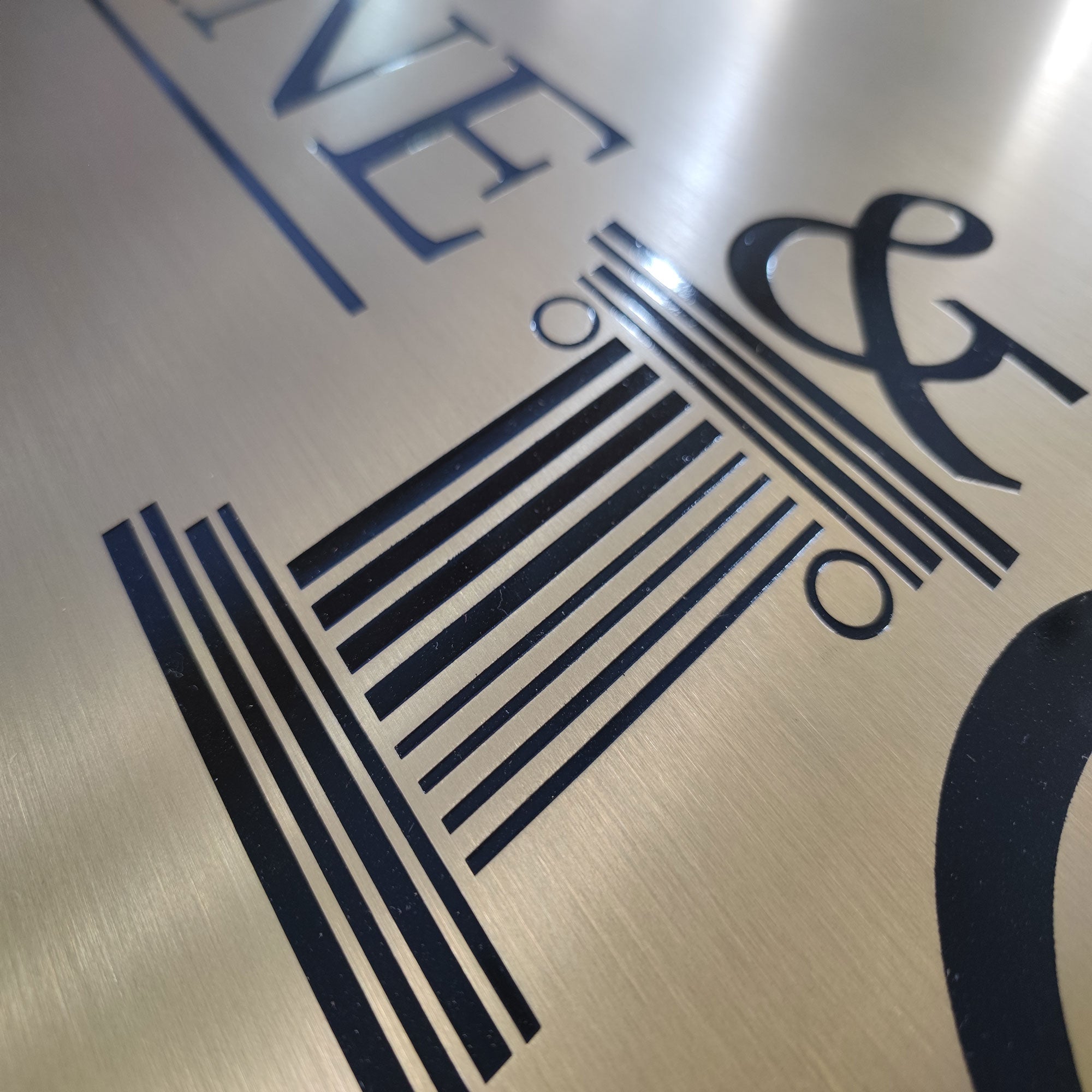 Stainless Steel Etched Signs | Custom Engraved Metal Plates for Business, Office & Outdoor Use Main image