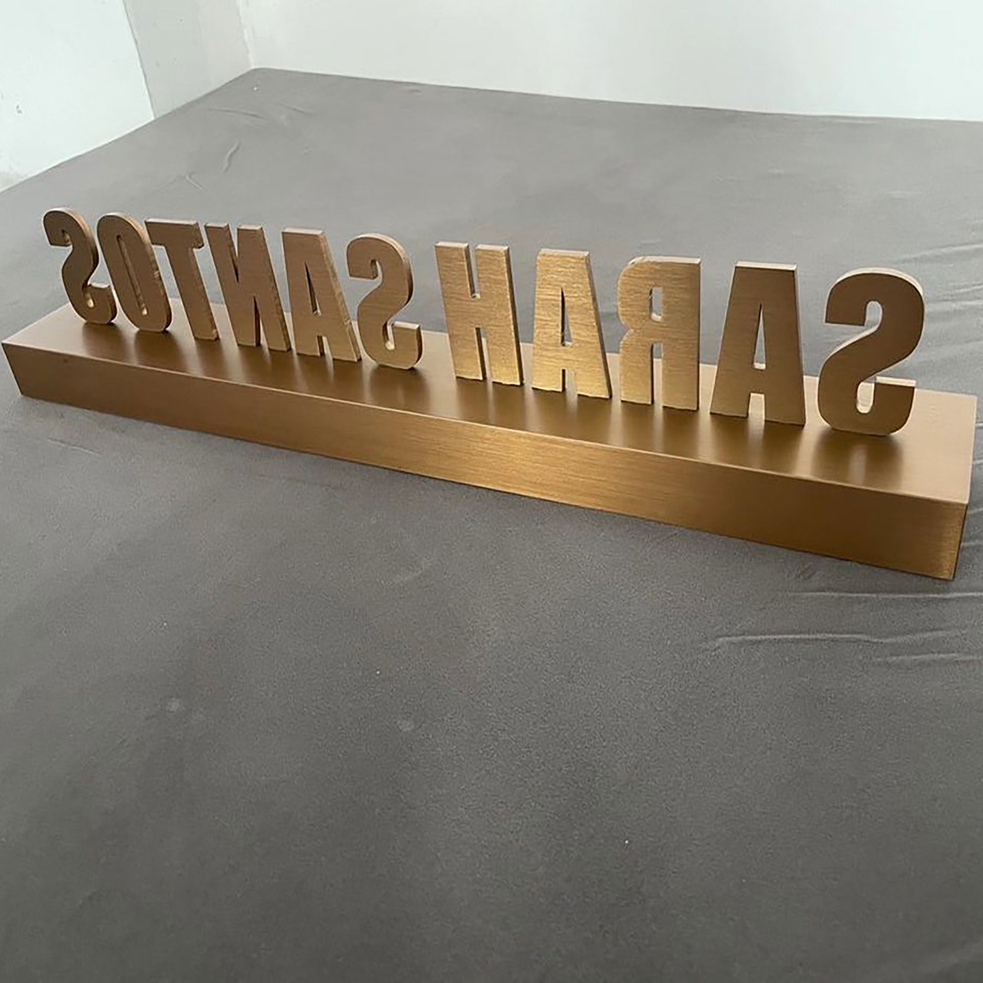 Brushed Brass Cut Letters – Custom Metal Signage, Elegant Storefront, Office, Indoor & Outdoor Branding, Premium Finish