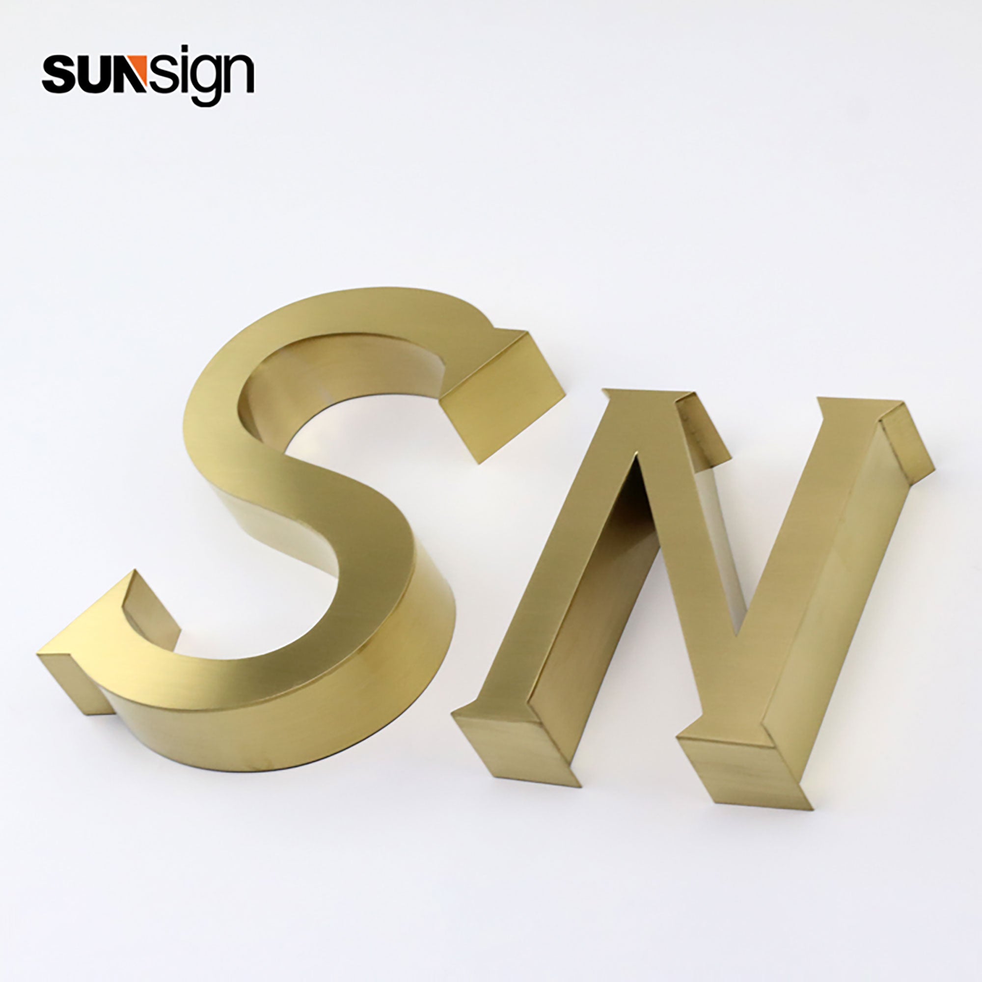 Custom Non-Lit Metal Channel Letters Trimless Stainless Steel Aluminum Signage for Shop Storefront Restaurant Office Home Wall Decor