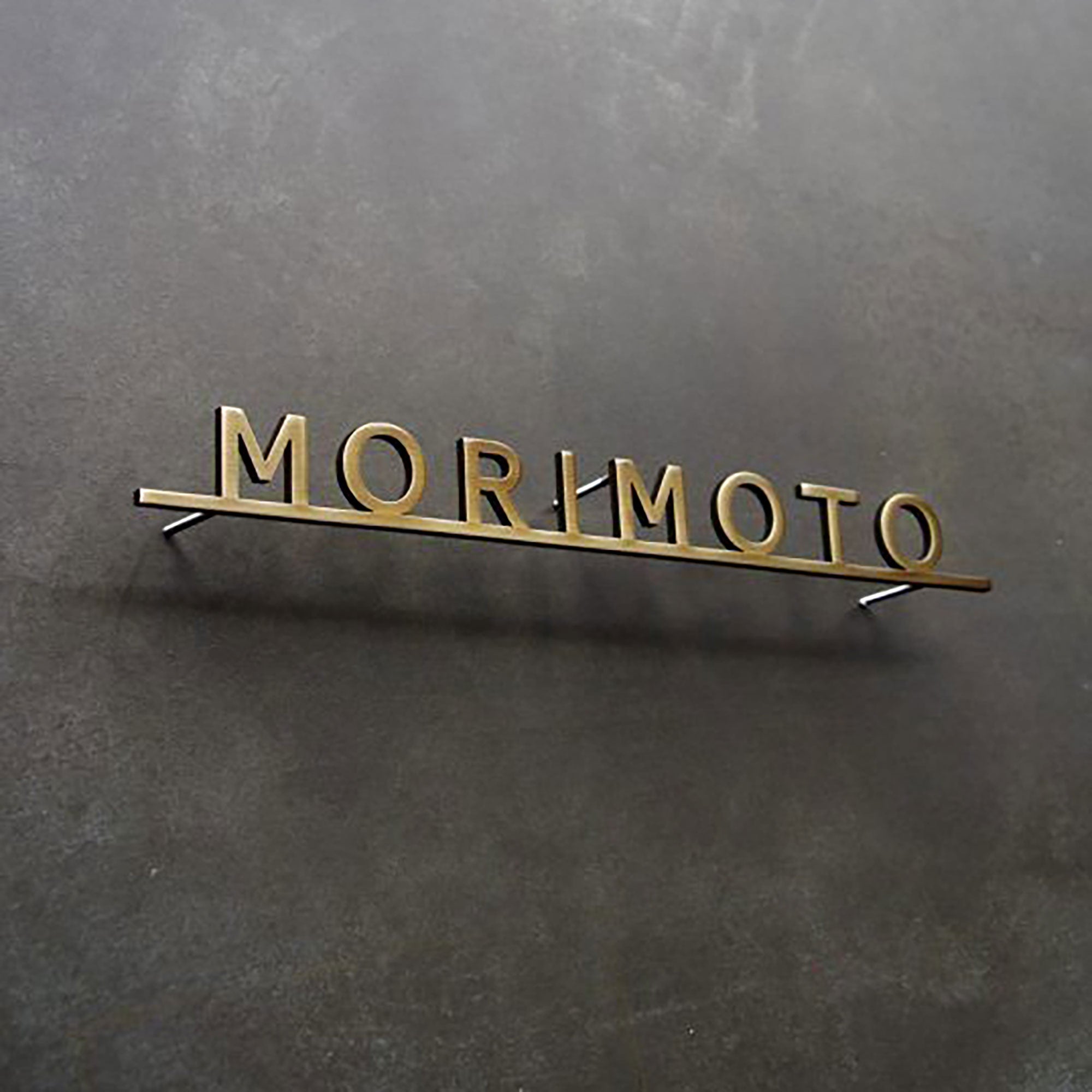 Gold finish durable stud mounted signs company name stainless steel solid cut letters sign Main image