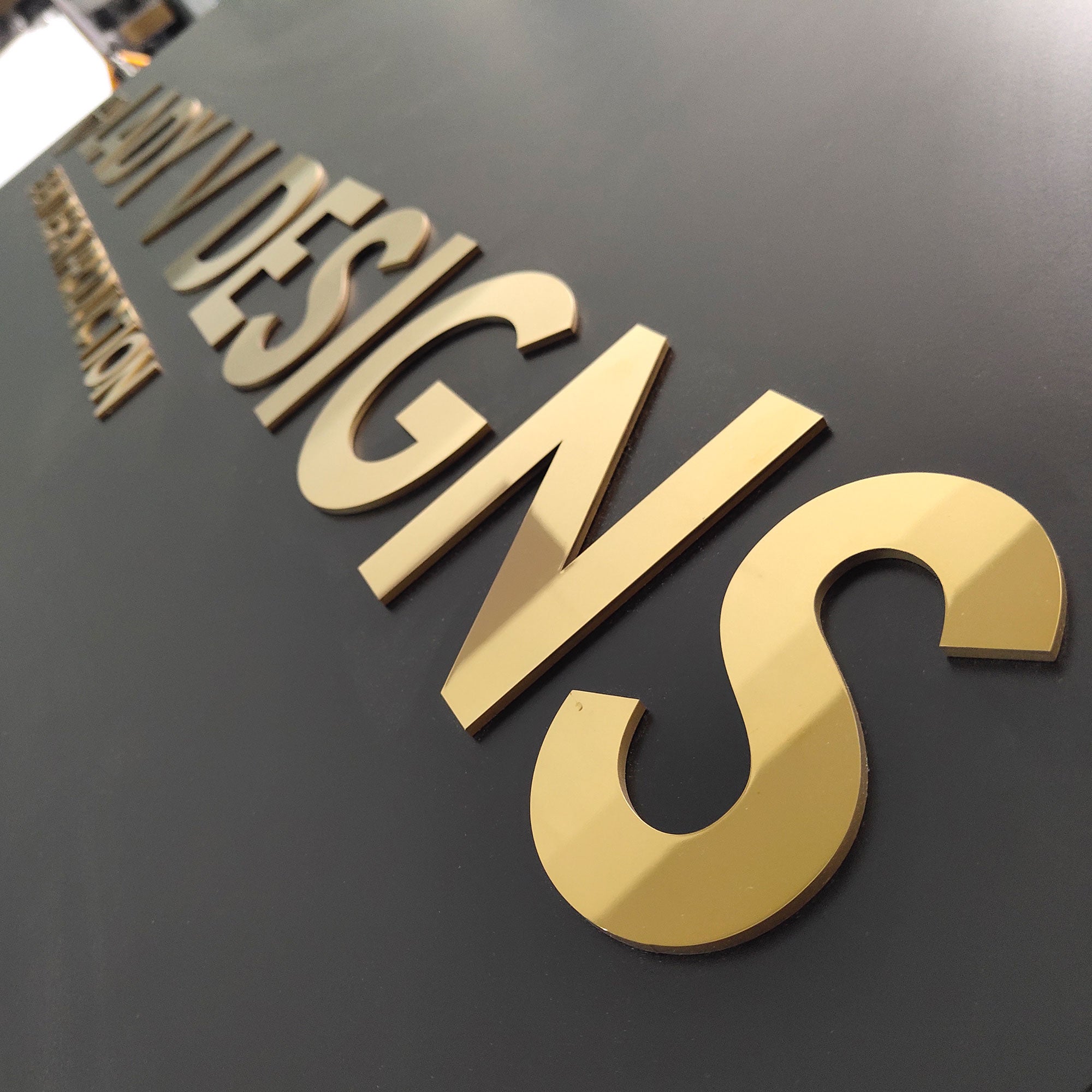 Stainless Steel Cut Out Letters | Custom Solid Metal Signs for Office, Storefront & Home Decor