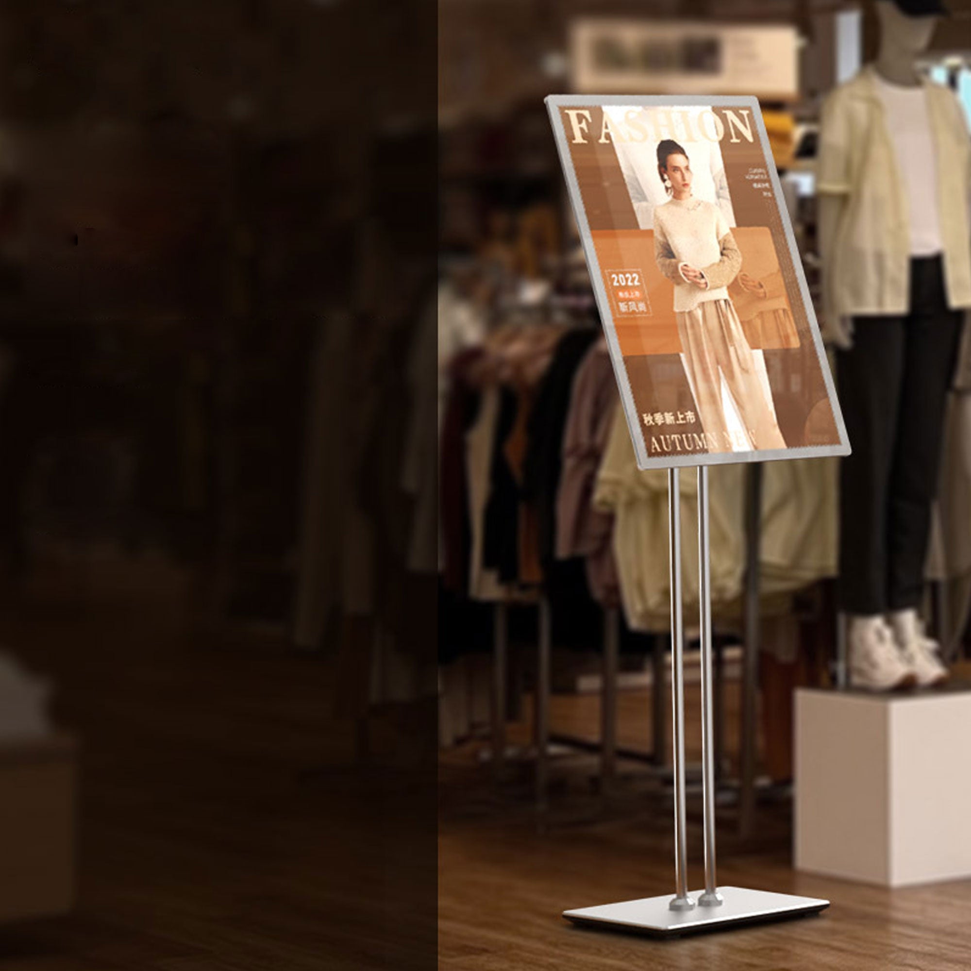 Portable Ultra-Thin LED Lightbox – Free Standing Tempered Glass Display Board for Menus, Promotions, Shops & Restaurants