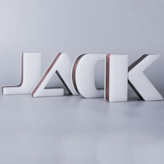 Waterproof led store signage double sided illuminated 3d channel letters sign with copper finish