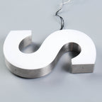 Customized 3D LED Channel Letters Sign Outdoor Waterproof Business Face-lit Trimless Stainless Steel Reception Wall Illuminated Letters