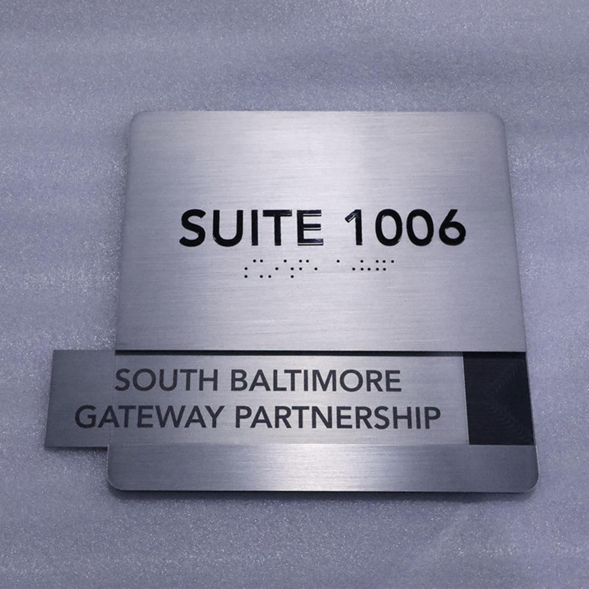 Custom Text ADA Door Sign Metal Braille Door Signs ADA Compliant Office Boardroom Directional Signage Custom Business Identification