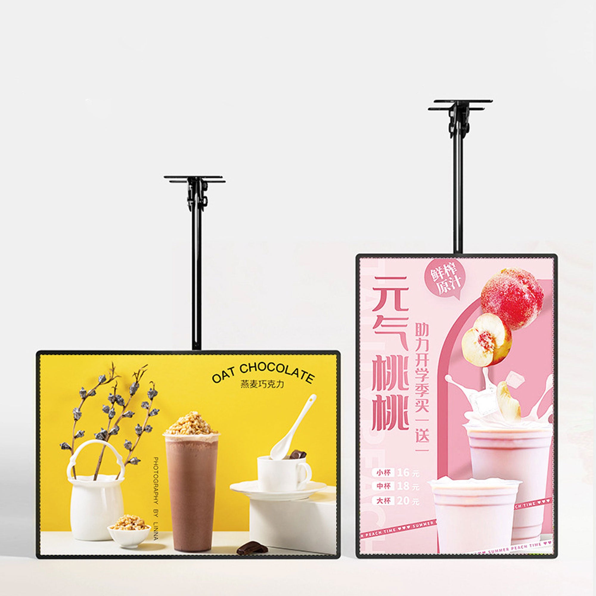 Hanging LED Ultra-Thin Light Box Aluminum Frame Poster Box Restaurant Menu Display Lightbox
