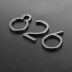 Custom gold silver house numbers hotel indoor door signs engraved stainless steel letters