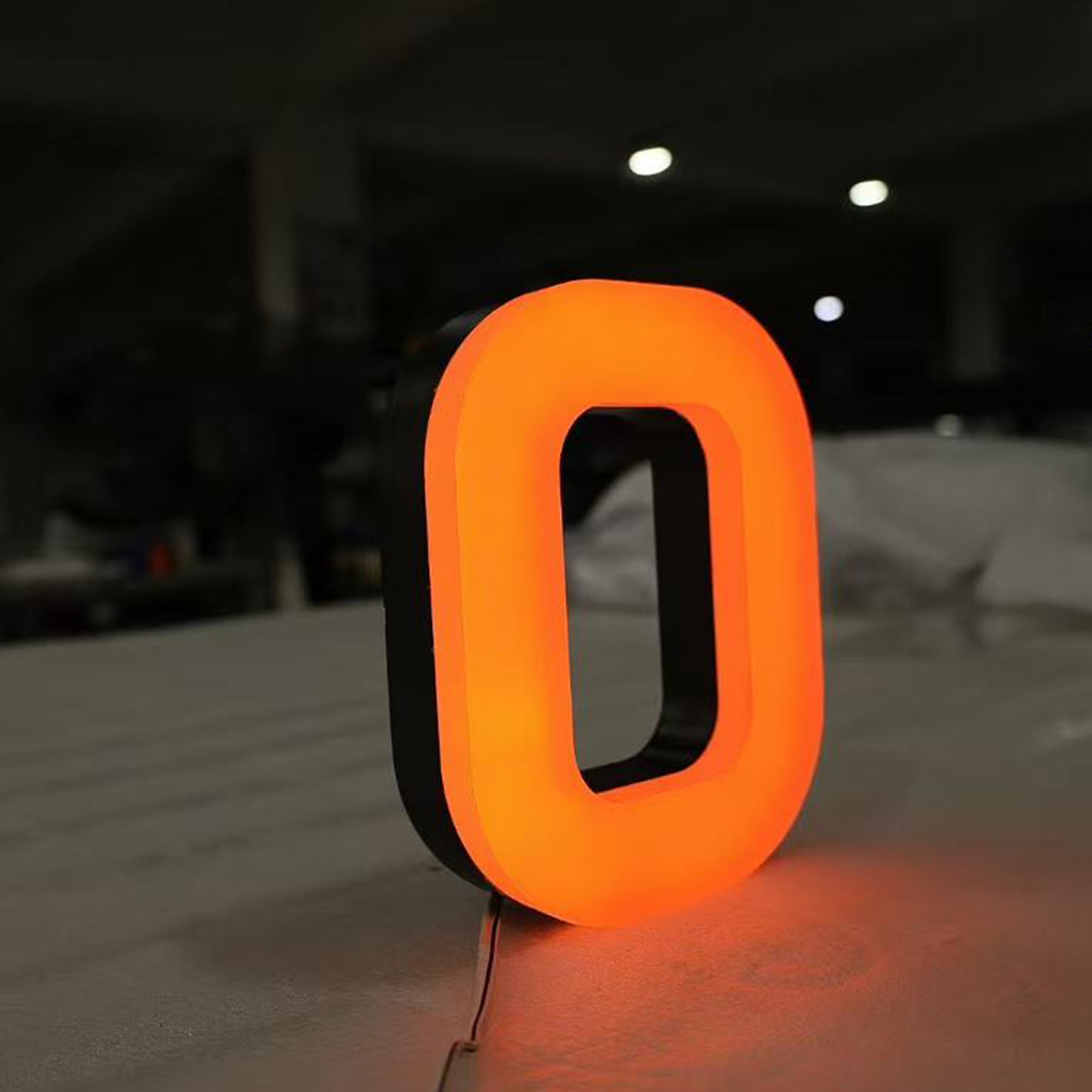 High Quality RGB Halo Lit Black Stainless Steel Channel Letters for Retail Store Signage